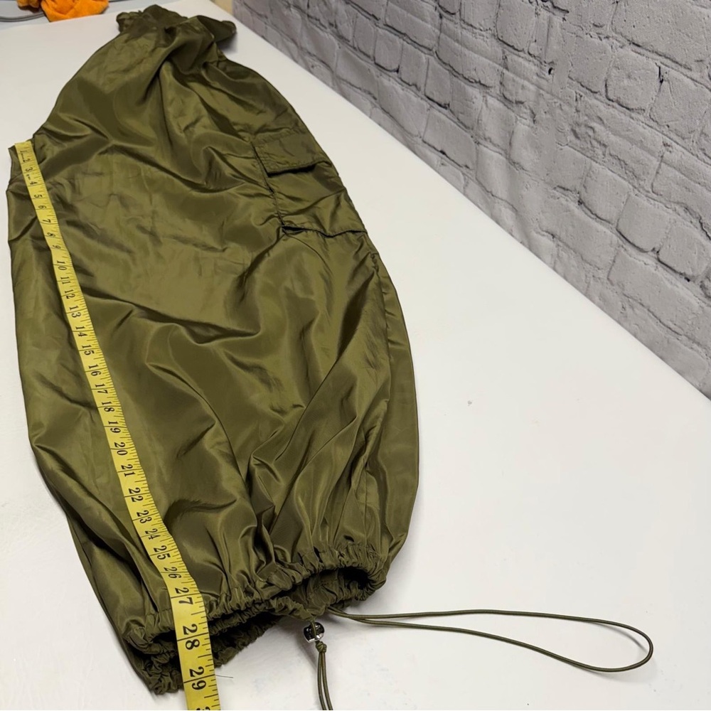Wide Leg Utility Cargo Pants - Olive - Picture 10 of 11